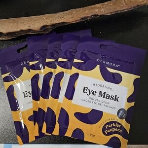 Dermora Hydrating Eye Mask - Golden Glow Under Eye Gel Patches (Set of 5)